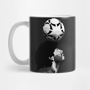 Maradona Black And White Art Mug